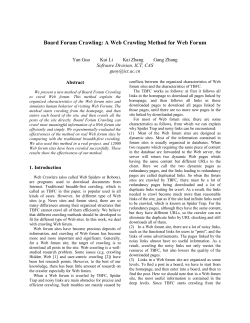 Board Forum Crawling: A Web Crawling Method for Web Forum