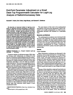 End-Point Parameter Adjustment on a Small
