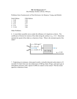 ME 312 Homework # 7 Due Monday October 25th by 5:00 p.m.