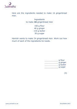 Here are the ingredients needed to make 16 gingerbread men