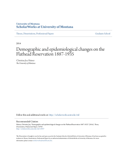Demographic and epidemiological changes on the Flathead