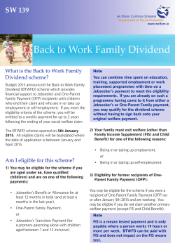 Back to Work Family Dividend