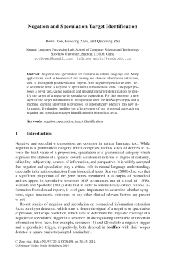 Negation and Speculation Target Identification
