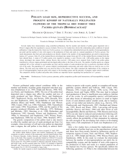 pollen load size, reproductive success, and progeny kinship