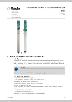 Electrodes for titration in solutions containing HF - Login