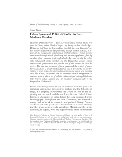 Urban Space and Political Con&ordm;ict in Late Medieval