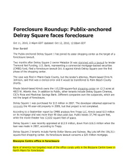 Foreclosure Roundup: Publix-anchored Delray Square faces