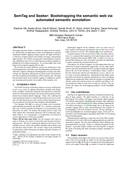 SemTag and Seeker: Bootstrapping the semantic web via