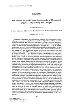 REVIEWS The Role of Induced Fit and