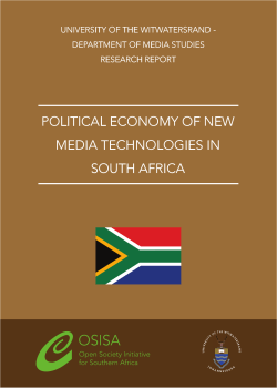 Political Economy - WITS MEDIA STUDIES