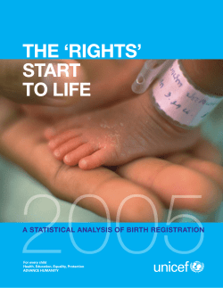 The `rights` start to life: a statistical analysis of birth registration