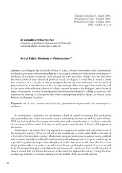 Art of Crisis: Modern or Postmodern?