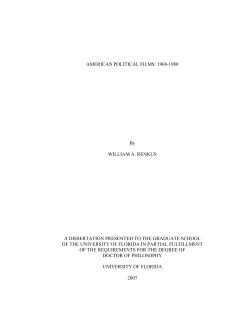 AMERICAN POLITICAL FILMS: 1968 -1980