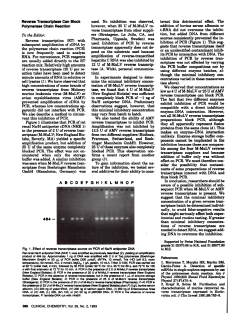 Reverse Transcriptase Can Block labs, Beverly