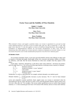 Excise Taxes and the Stability of Price Elasticity