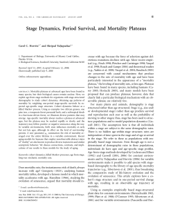 Stage Dynamics, Period Survival, and Mortality Plateaus