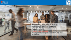 Assessing Integrity: Utilising Kohlberg`s Theory of Moral Development