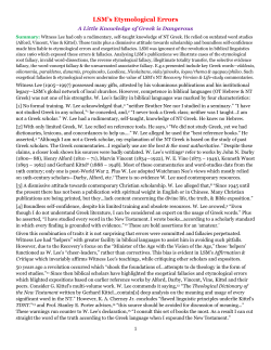 LSM`s Etymological Errors