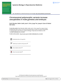 Chromosomal polymorphic variants increase aneuploidies in male