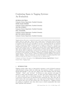 Combating Spam in Tagging Systems: An Evaluation
