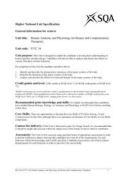 national unit specification: general information