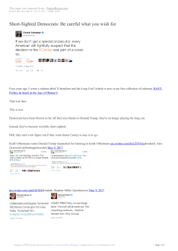 Short-Sighted Democrats: Be careful what you wish for