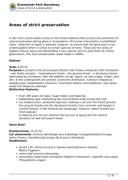 Areas of strict preservation