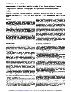 Measurements of Blood Flow and Exchanging