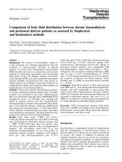 Comparison of body fluid distribution between chronic