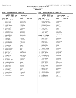 Heat Sheets - BucknellBison.com