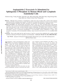 Angiopoietin-2 Exocytosis Is Stimulated by Sphingosine