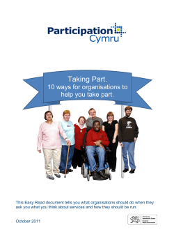 Participation Cymru Taking Part
