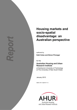 Housing markets and socio-spatial disadvantage: an Australian