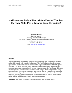 An Exploratory Study of Risk and Social Media: What Role Did