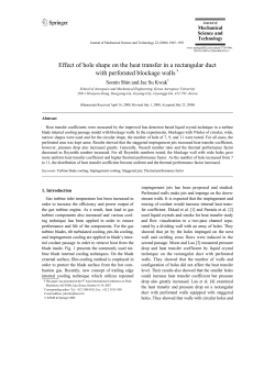Effect of hole shape on the heat transfer in a rectangular duct with