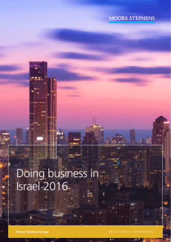 Doing business in Israel 2016 - Moore Stephens International
