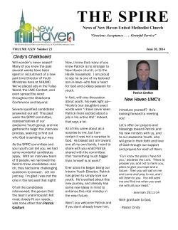 Spire, June 20, 2014 - New Haven United Methodist Church