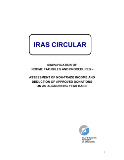IRAS Circular - Simplification of Income Tax Rules and Procedures
