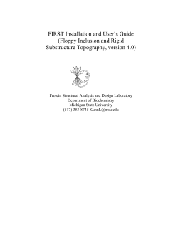 ProFlex / FIRST Manual 4.0 - Michigan State University