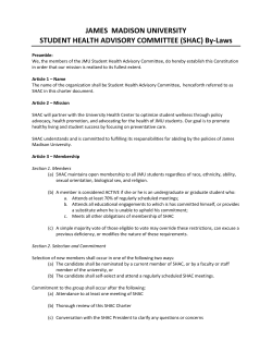 By-Laws - James Madison University