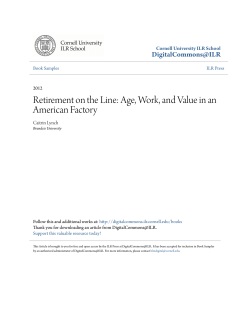 Retirement on the Line: Age, Work, and Value in an American Factory