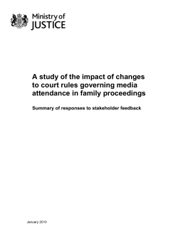 A study of the impact of changes to court rules governing media