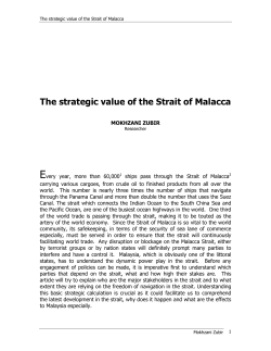 The strategic value of the Strait of Malacca