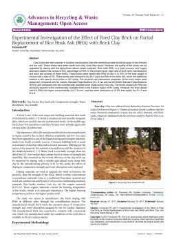 Experimental Investigation of the Effect of Fired Clay Brick on Partial