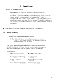 9. Conditionals