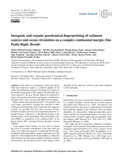 Inorganic and organic geochemical fingerprinting of sediment