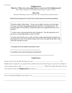 Enlightenment Guided Notes and CW
