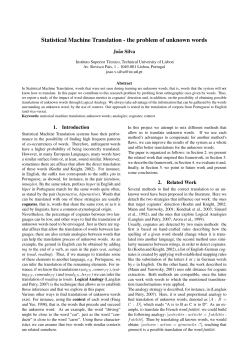 Statistical Machine Translation