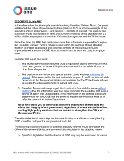 1 EXECUTIVE SUMMARY In the aftermath of the Watergate scandal