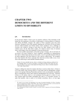 chapter two democritus and the different limits to divisibility